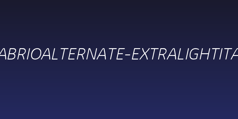 KabrioAlternate-ExtraLightItali Social Header