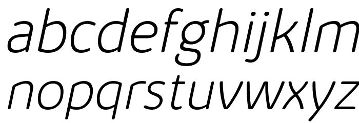 KabrioAlternate-ExtraLightItali Font LOWERCASE