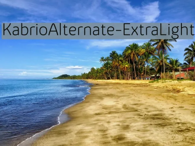 KabrioAlternate-ExtraLight Example 1