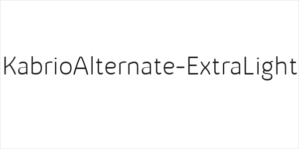 KabrioAlternate-ExtraLight Logo
