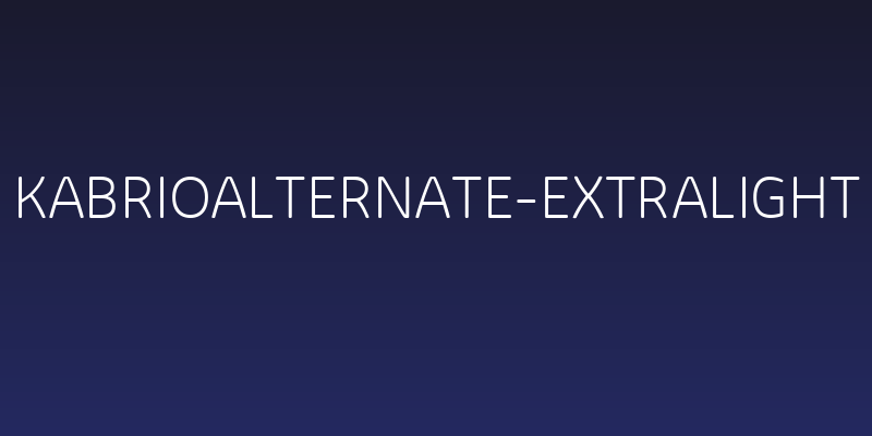 KabrioAlternate-ExtraLight Social Header