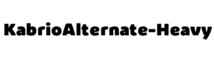 KabrioAlternate-Heavy  Скачать бесплатные шрифты