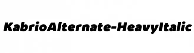 KabrioAlternate-HeavyItalic  font caratteri gratis