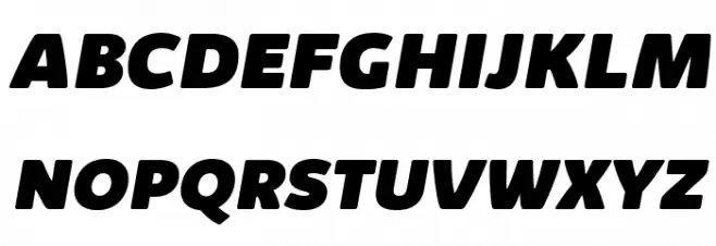 KabrioAlternate-HeavyItalic خط أحرف كبيرة