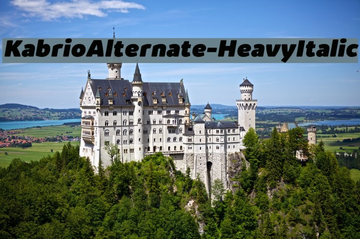 KabrioAlternate-HeavyItalic Font examples