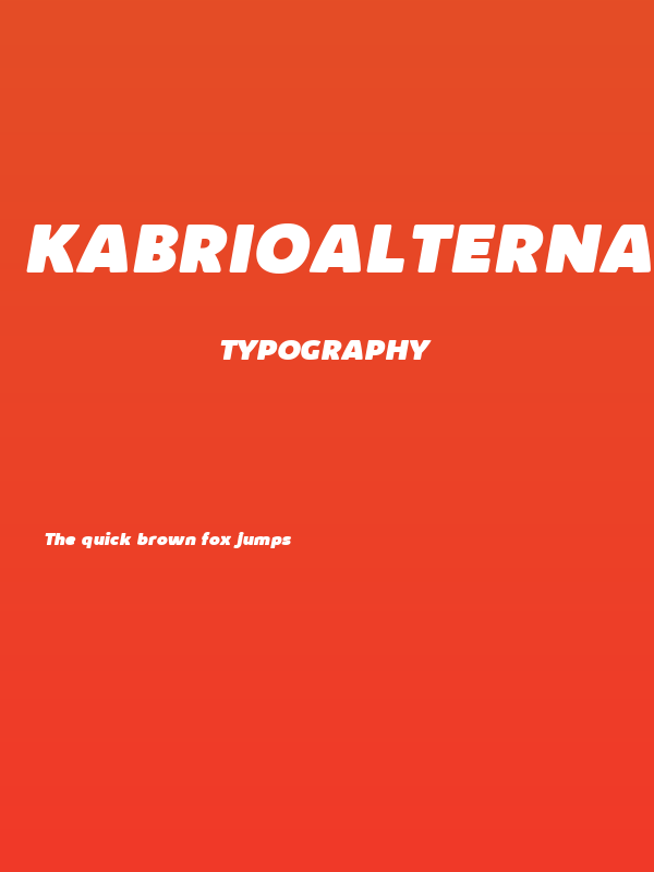 KabrioAlternate-HeavyItalic Poster