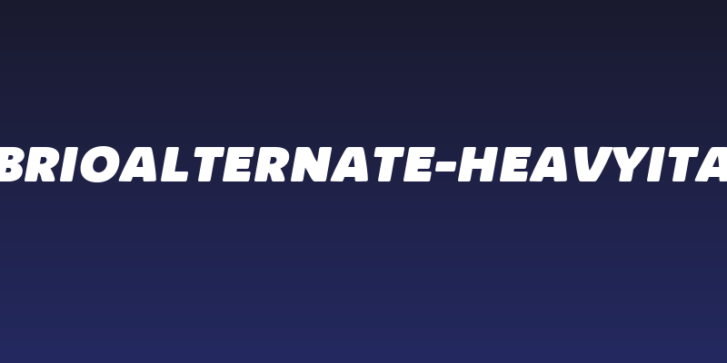 KabrioAlternate-HeavyItalic Social Header