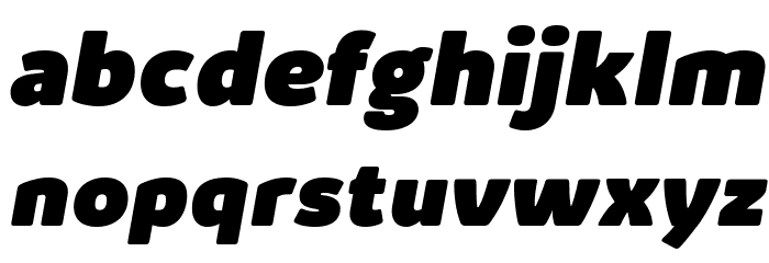 KabrioAlternate-HeavyItalic Font LOWERCASE