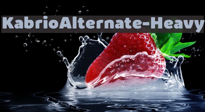 KabrioAlternate-Heavy Font examples