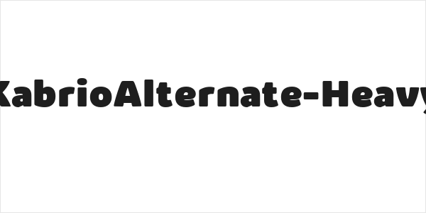 KabrioAlternate-Heavy Logo