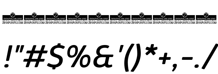 KabrioAlternate-Italic Font OTHER CHARS