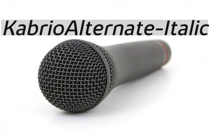 KabrioAlternate-Italic Font examples