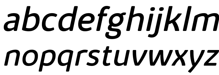 KabrioAlternate-Italic Font LOWERCASE