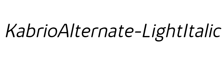 KabrioAlternate-LightItalic  font caratteri gratis