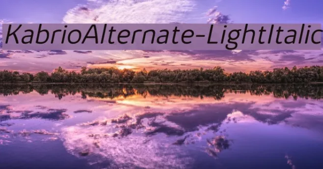 KabrioAlternate-LightItalic Example 2
