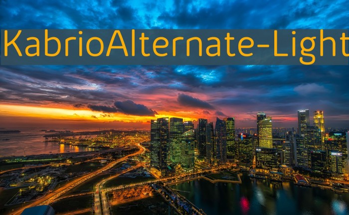 KabrioAlternate-Light Font examples