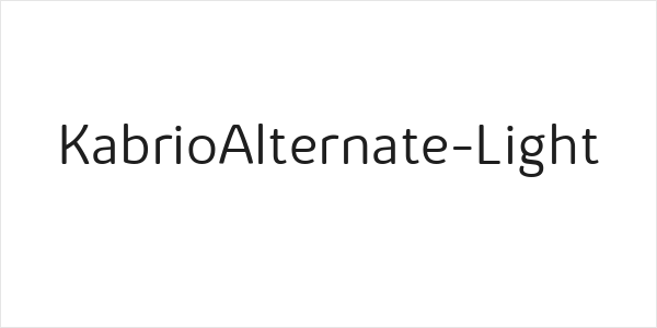 KabrioAlternate-Light Logo