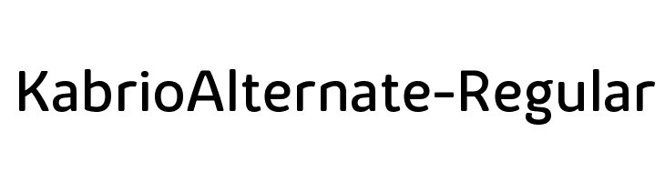 KabrioAlternate-Regular  Frei Schriftart Herunterladen