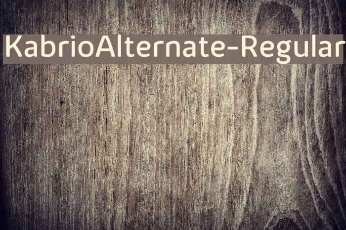 KabrioAlternate-Regular Font examples