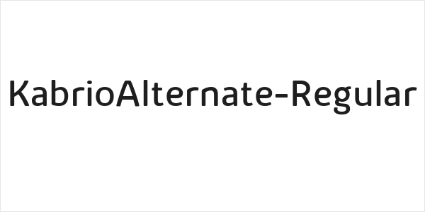 KabrioAlternate-Regular Logo