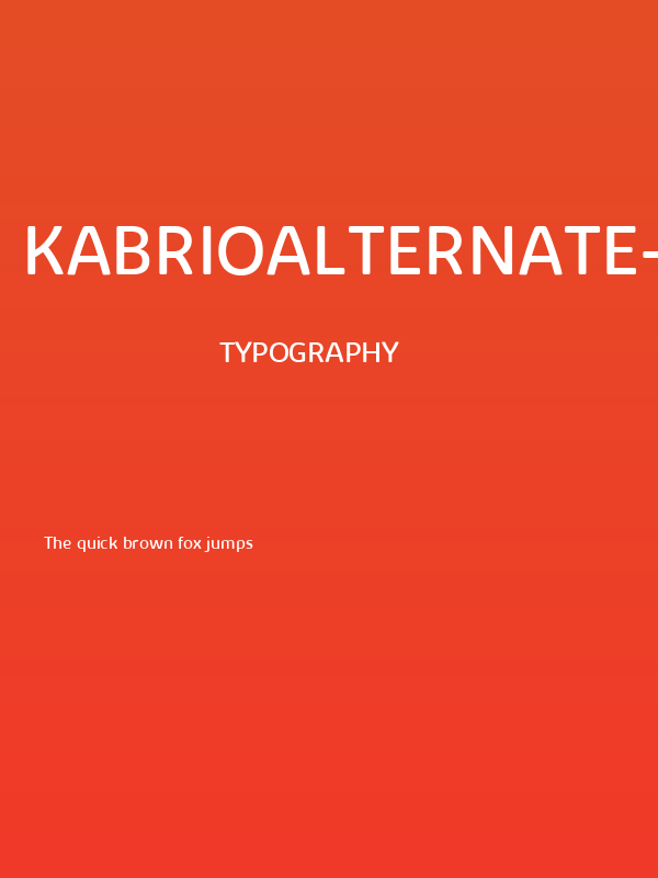 KabrioAlternate-Regular Poster