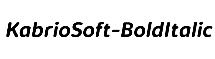 KabrioSoft-BoldItalic  नि: शुल्क फ़ॉन्ट्स डाउनलोड