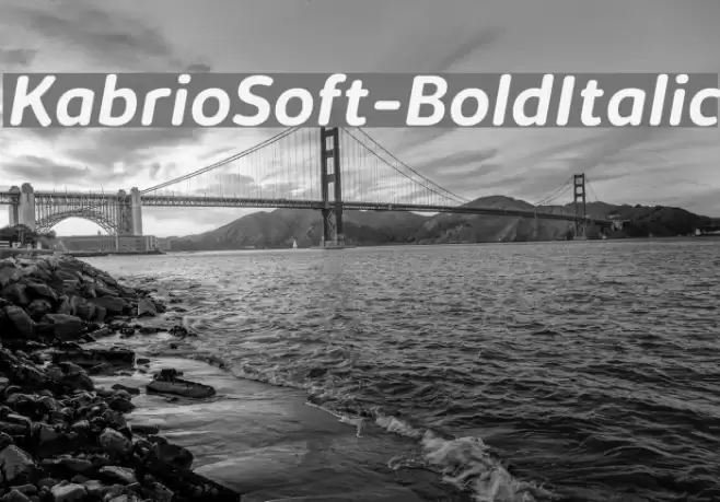 KabrioSoft-BoldItalic Font examples