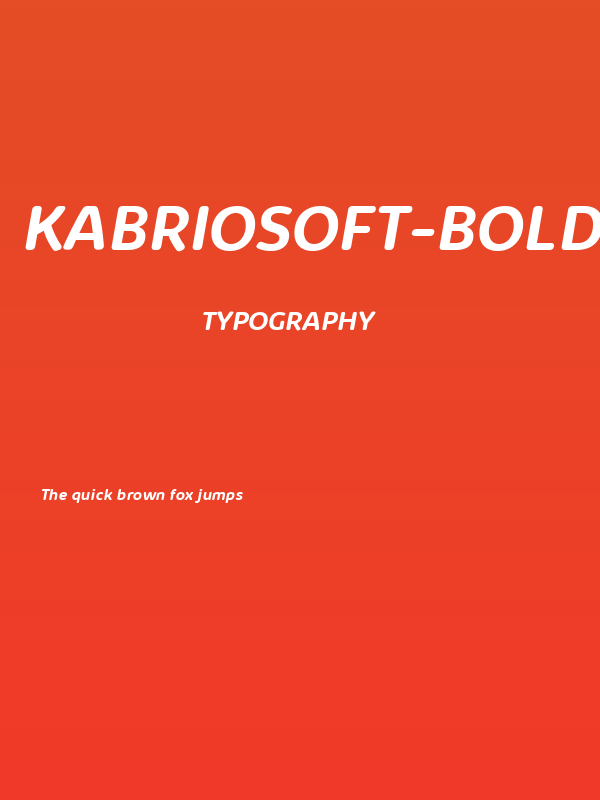 KabrioSoft-BoldItalic Poster