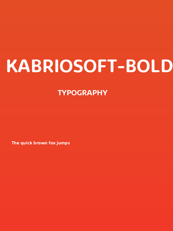 KabrioSoft-Bold Poster