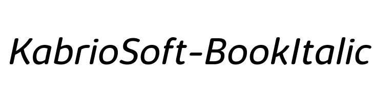 KabrioSoft-BookItalic  font caratteri gratis