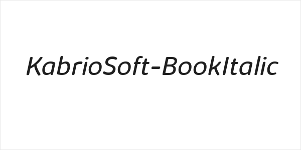 KabrioSoft-BookItalic Logo