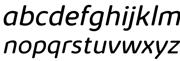 KabrioSoft-BookItalic Font LOWERCASE