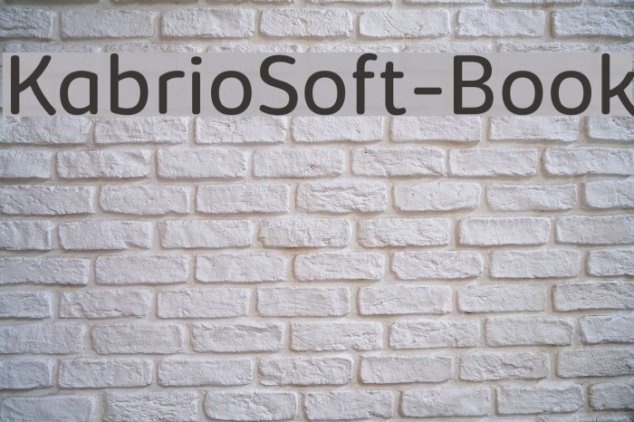 KabrioSoft-Book Font examples