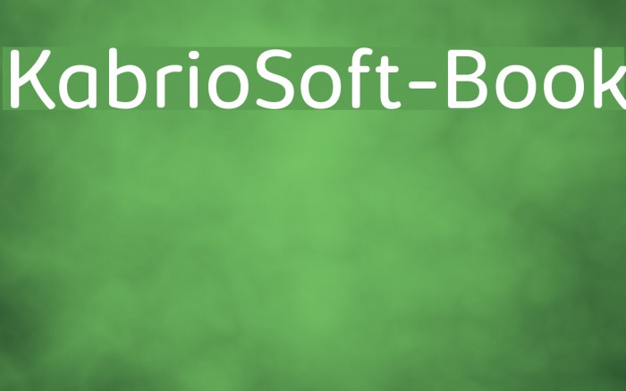 KabrioSoft-Book Font examples