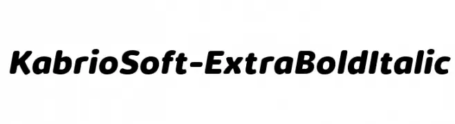 KabrioSoft-ExtraBoldItalic  font caratteri gratis