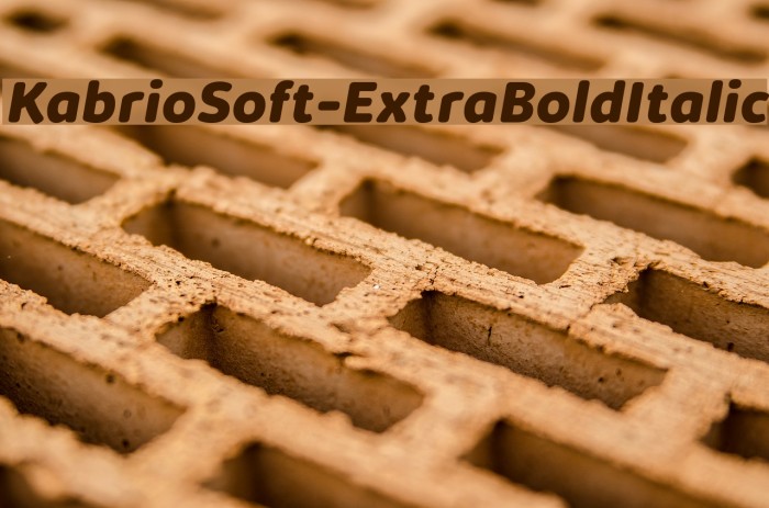 KabrioSoft-ExtraBoldItalic Font examples