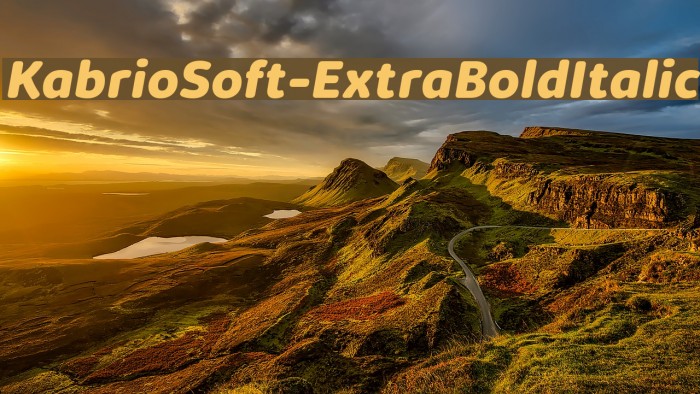 KabrioSoft-ExtraBoldItalic Font examples