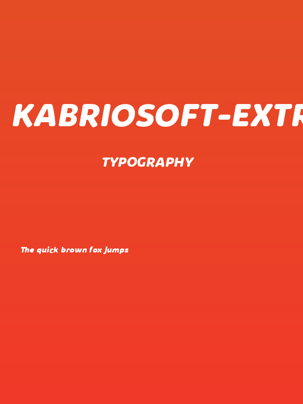 KabrioSoft-ExtraBoldItalic Poster