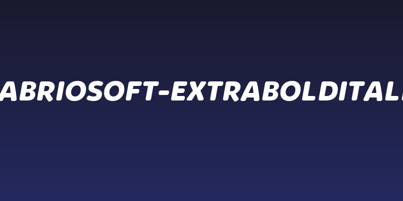 KabrioSoft-ExtraBoldItalic Social Header