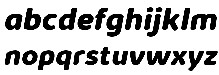 KabrioSoft-ExtraBoldItalic Font LOWERCASE
