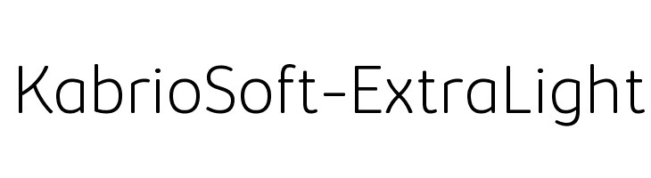 KabrioSoft-ExtraLight  フリーフォントのダウンロード