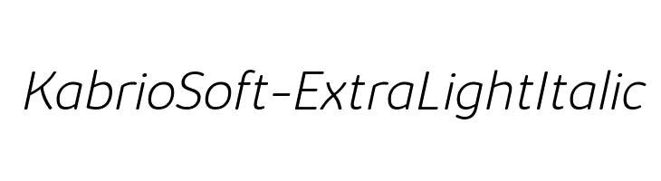 KabrioSoft-ExtraLightItalic  नि: शुल्क फ़ॉन्ट्स डाउनलोड