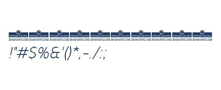 KabrioSoft-ExtraLightItalic Other Characters