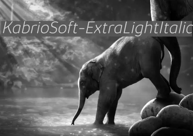 KabrioSoft-ExtraLightItalic Font examples