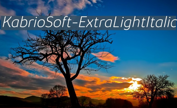 KabrioSoft-ExtraLightItalic Example 2