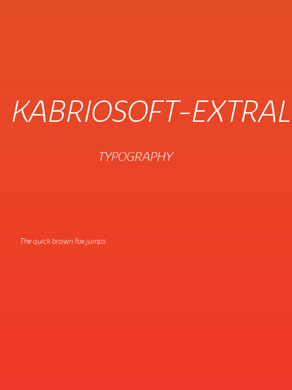 KabrioSoft-ExtraLightItalic Poster