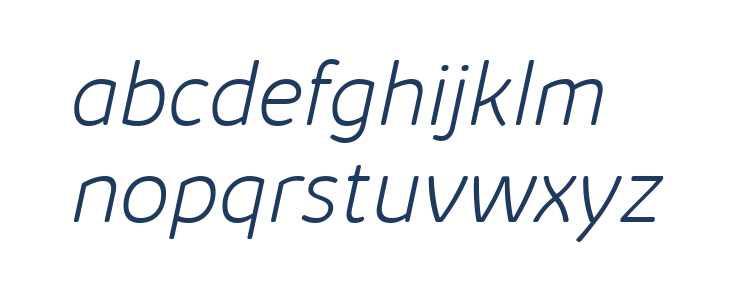 KabrioSoft-ExtraLightItalic Lowercase
