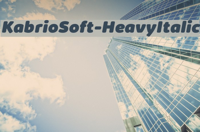 KabrioSoft-HeavyItalic Font examples