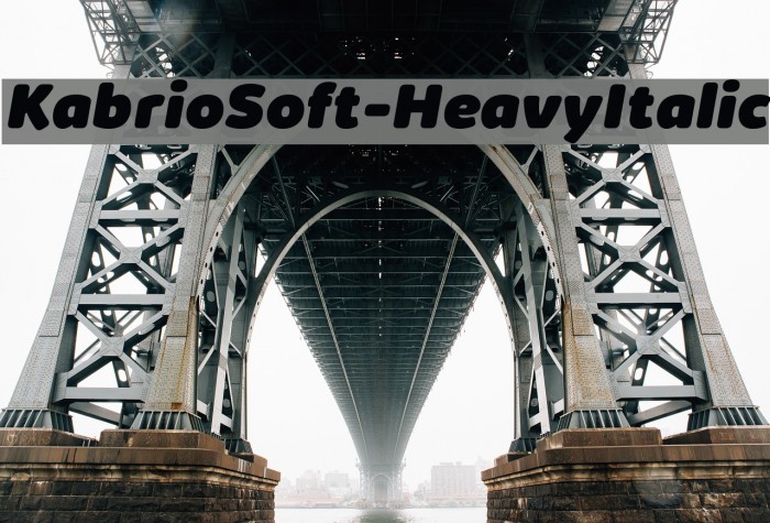 KabrioSoft-HeavyItalic Font examples
