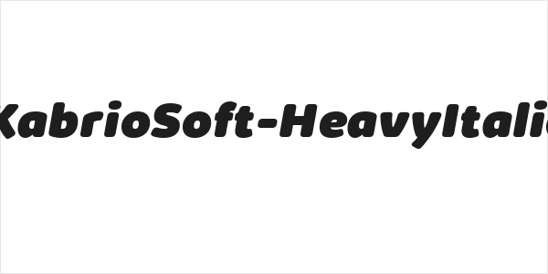 KabrioSoft-HeavyItalic Logo